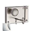 Baldwin 5704.055 Small Horizontal Cylinder Rim Lock - Polished Nickel