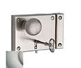 Baldwin 5704.056 Small Horizontal Cylinder Rim Lock - Satin Nickel