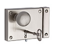 Baldwin 5704.150 Small Horizontal Cylinder Rim Lock - Satin Nickel