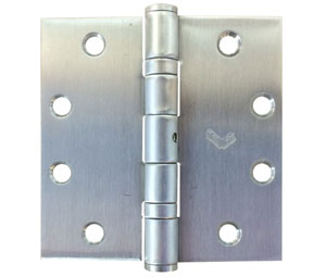 BAHCO BB0191-NRP-32D 4.5x4.5in Hinge-Full Mortise-Standard Weight-Ball Bearing-Non Removable Pin-Stainless Steel Base-Satin Finish