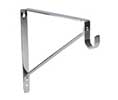 Lavi BC8150PB Bright Brass Heavy Duty Bracket w/ Closet Rod Support 12"SL x 10-7/8"WL - 1 Each
