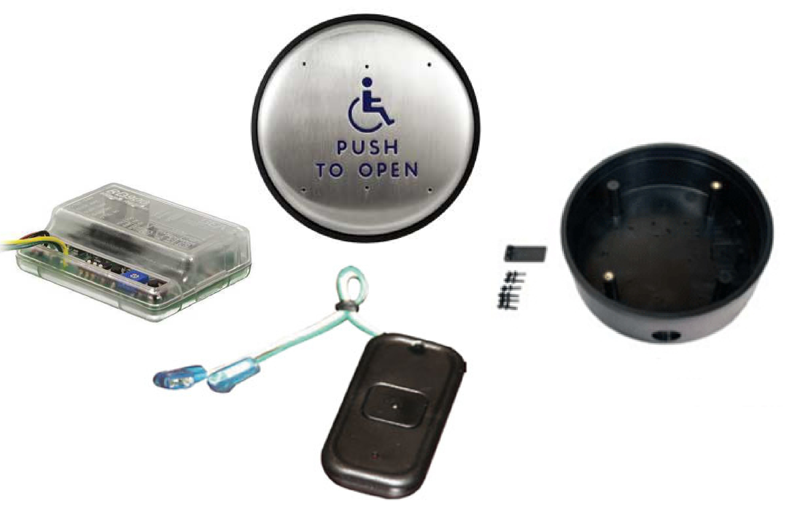 BEA PUSH PLATE 45S 900 Push Plate Package with 900 MHz Transmitters and Receivers - 4.5" Square