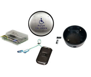 BEA PUSH PLATE 6R 900 Push Plate Package with 900 MHz Transmitters and Receivers - 6" Round