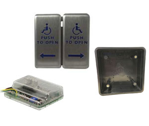 BEA VESTIBULE PACKAGE 900 Vestibule Push Plate Package with 900 MHz Transmitters & Recievers