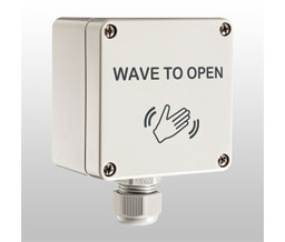BEA 10MS09TL Touchless Magic Switch Microwave Cell with "Wave to Open" Text and Logo