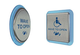 BEA 10MS21HSLL Hardwired Touchless Activation Plate - 4-3/4" Square with Logo Only