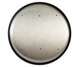 BEA 10PBR4510 4 1/2" Round Stainless Push Plate with Plain Face