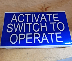 Besam 21-24-007 Decal, Switch Activated, English