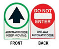 Besam C1631-3 Decal - ARROW & ONE WAY - 6" Diameter, Double Sided, Automatic Door