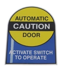 Besam C7280 Decal - CAUTION - Double Sided, Automatic Door