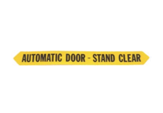 Besam 19-24-002 Decal - Stand Clear/Long Yellow