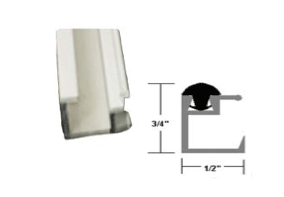Besam US01-0419LLCL-4 Glass Stop Snap-In, 4ft - Clear