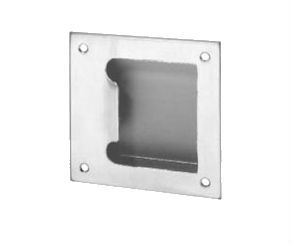 Rockwood BF97-US32DMS Satin MicroShield™ Coated Stainless Steel Barrier Free Flush Pull - 5" x 5"