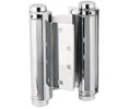 Bommer 3029-6x4.5-652 6in Double Acting Spring Hinge-Mortise Type-Template Door Leaf-Steel Base-Satin Chrome Plated