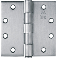 Bommer 5000-350-600 Plain Bearing-5 Knuckle-Full Mortise-Standard-Steel Base-3.5" x 3.5" Hinge-Removable Pin-Primed for Painting