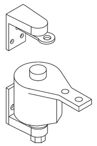 Bommer 7112-633 Spring Pivot-Surface Type-Steel Base-Adjustable Tension-Satin Brass Plated