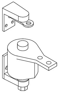 Bommer 7312-626 Spring Pivot-Surface Type-Brass Base-Adjustable Tension-Satin Chrome Finish