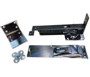 Bommer 7802-651 Horizontal Spring Pivot with Jamb Bracket-Light Duty-Hold Open-Steel Trim-Polished Chrome Plated