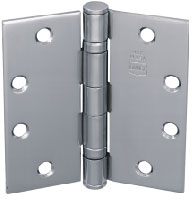 Bommer BB5000-454-652 Ball Bearing-5 Knuckle-Full Mortise-Standard-Steel Base-4.5" x 4" Hinge-Removable Pin-Satin Chrome
