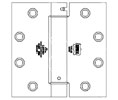 Bommer LB4310C-450-332 4.5x4.5in Single Acting Spring Hinge-Full Mortise-Contract Grade-Lube Bearing-Steel Base-Bright Brass Plated