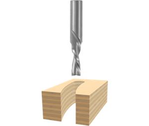 Bosch 85906M 1/2ln x 1-1/4ln Solid Carbide Double-Flute Down Spiral