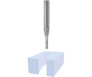 Bosch 86007M 1/8ln x 1/2ln Solid Carbide Double-Flute O-Flute Bit