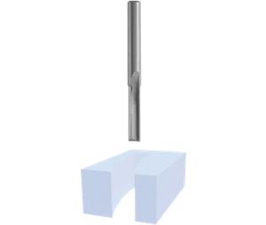 Bosch 86010M 1/4ln x 1ln Solid Carbide Double-Flute O-Flute Bit