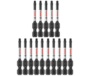 Bosch ITSQ2215, 15 pc Impact Tough 2 In Square #2 Power Driver Bits