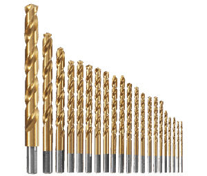 Bosch TI21A Titanium-Coated Metal Drill Bit Set - 21 Pieces
