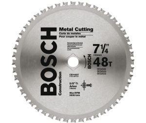 Bosch CB748ST 7-1/4In 48 Teeth Ferrous Metal Cutting Circular Saw Blade-Arbor 5/8In DKO