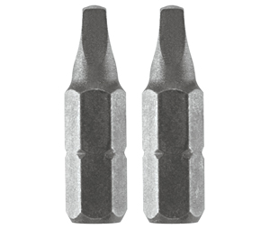 Bosch ITSQ2102 R2 1In Square Recess Insert Bits-Shank 1/4In-Pack of 2