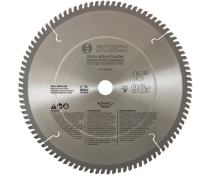 Bosch PRO1296SMB 12In 96 Teeth Miter/Slide Miter Circular Saw Blade-Arbor 1In