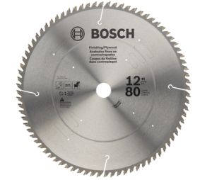 Bosch PS1280FIN 12In 80 Teeth Precision Series Circular Saw Blade-Arbor 1In