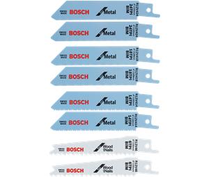 Bosch R12V8PK Reciprocating Saw Blade Set, 8 pieces
