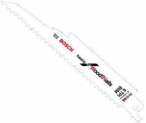 Bosch RHN66 6ln x .053ln Wood and All-Purpose Reciprocating Saw Blades, Heavy for Wood with Nails-Pack of 5