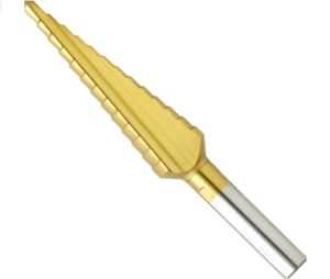 Bosch SDT1 1/8In–1/2In (1/32In) x 3In, Titanium-Coated Step Drill Bit