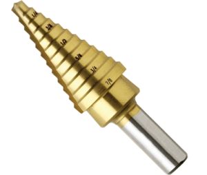Bosch SDT2 3/16In–7/8In (1/16In) x 3In, Titanium-Coated Step Drill Bit