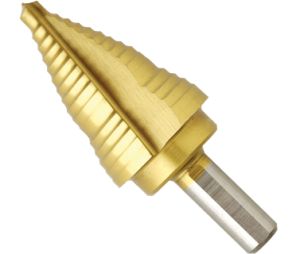 Bosch SDT4 1/4In–7/8In–1-1/8In (N/A) x 3In, Titanium-Coated Step Drill Bit