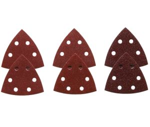 Bosch SDTR000 3-1/2In Assorted Grits Detail Sander Abrasive Triangles-Pack of 6