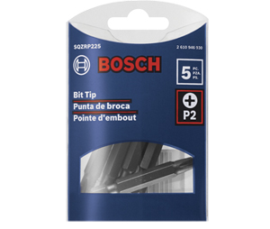 Bosch SQZRP225 P2 2In Philips Screwdriver Bits-Shank 1/4In-Pack of 5