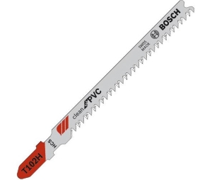 Bosch T102H 4In 10TPI Clean for PVC T-Shank Jig Saw Blades-Pack of 3