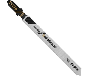 Bosch T113A3 4In Knife Edge Special for Soft Materials T-Shank Jig Saw Blades-Pack of 3