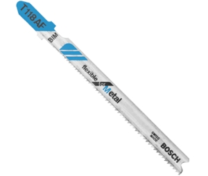 Bosch T118AF100 3-5/8In 17-24TPI Flexible for Metal T-Shank Jig Saw Blades-Pack of 100