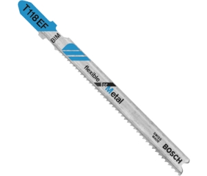Bosch T118EF100 3-5/8In 11-18TPI Flexible for Metal T-Shank Jig Saw Blades-Pack of 100