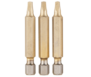 Bosch TDR2203 R2 2In Square Recess Power Bits-Shank 1/4In-Pack of 3