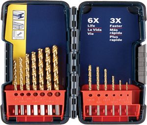 Bosch TI13 Titanium Coated Drill Bit Set, 13 Pieces