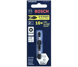 Bosch ITPH2R102 Impact Tough™ 1 In. Phillips® #2R (reduced) Insert Bits - 2 piece