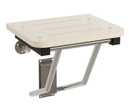Bradley 9591 Folding Square Phenolic Shower Seat - Satin Finish Stainless Steel