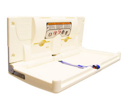 Bradley 9632 Surface Mounted Horizontal Baby Changing Station - Cream