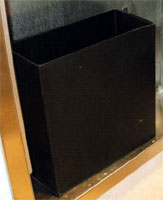 Bradley P11-031 Molded Plastic Waste Receptacle 8" W x 8" H x 3-5/8" W